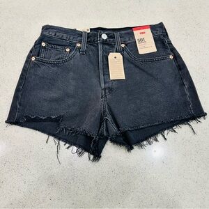 NWT‎ Levi's Women's 501 Original High-Rise Jean Shorts - Black - Size 26